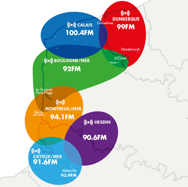 carte frequences radio 6 cote opale